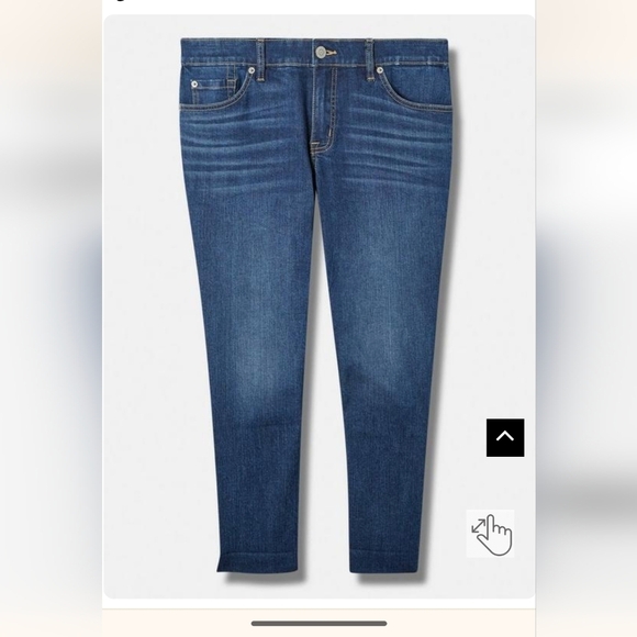 Torrid Crop Boyfriend Straight Vintage Stretch Mid-Rise Jean plus size 26 - Picture 4 of 7